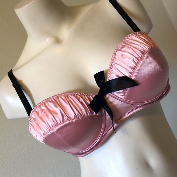 Morbid Threads Other - Morbid Threads Pink Satin Underwire Boudoir Underwire Bra